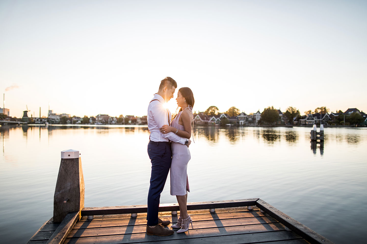 Amsterdam engagement shoot sunset