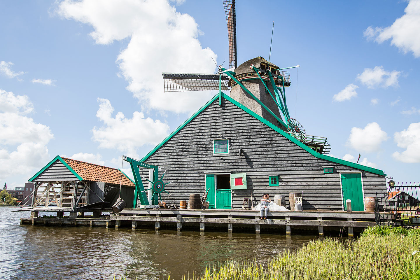 Pre-wedding at the windmill village of Zaanse Schans near Amsterdam