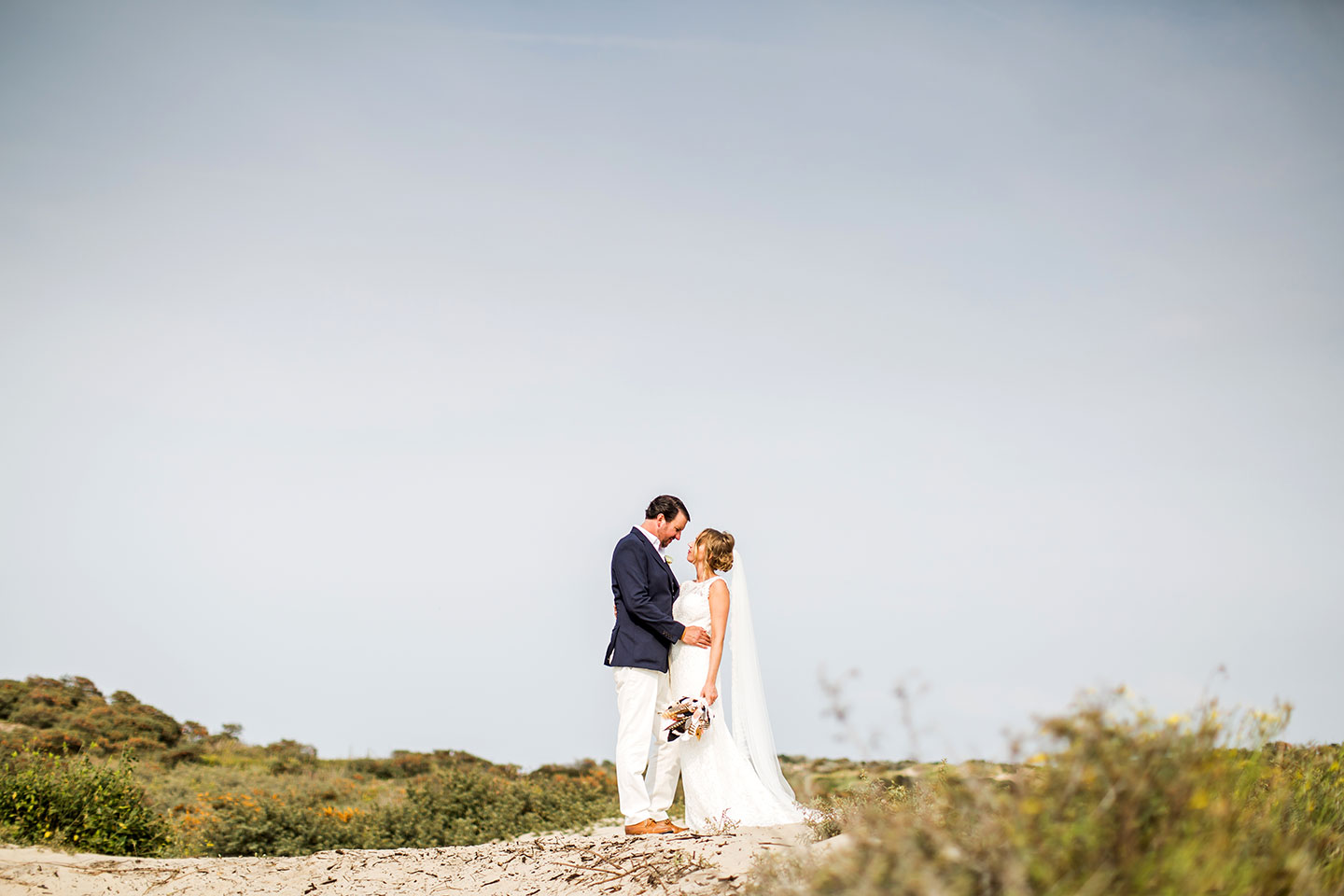 Bruidsfotografie strand Kijkduin