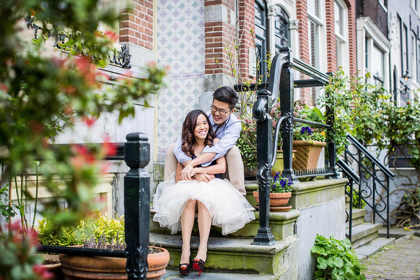 Pre-wedding in the streets of Amsterdam