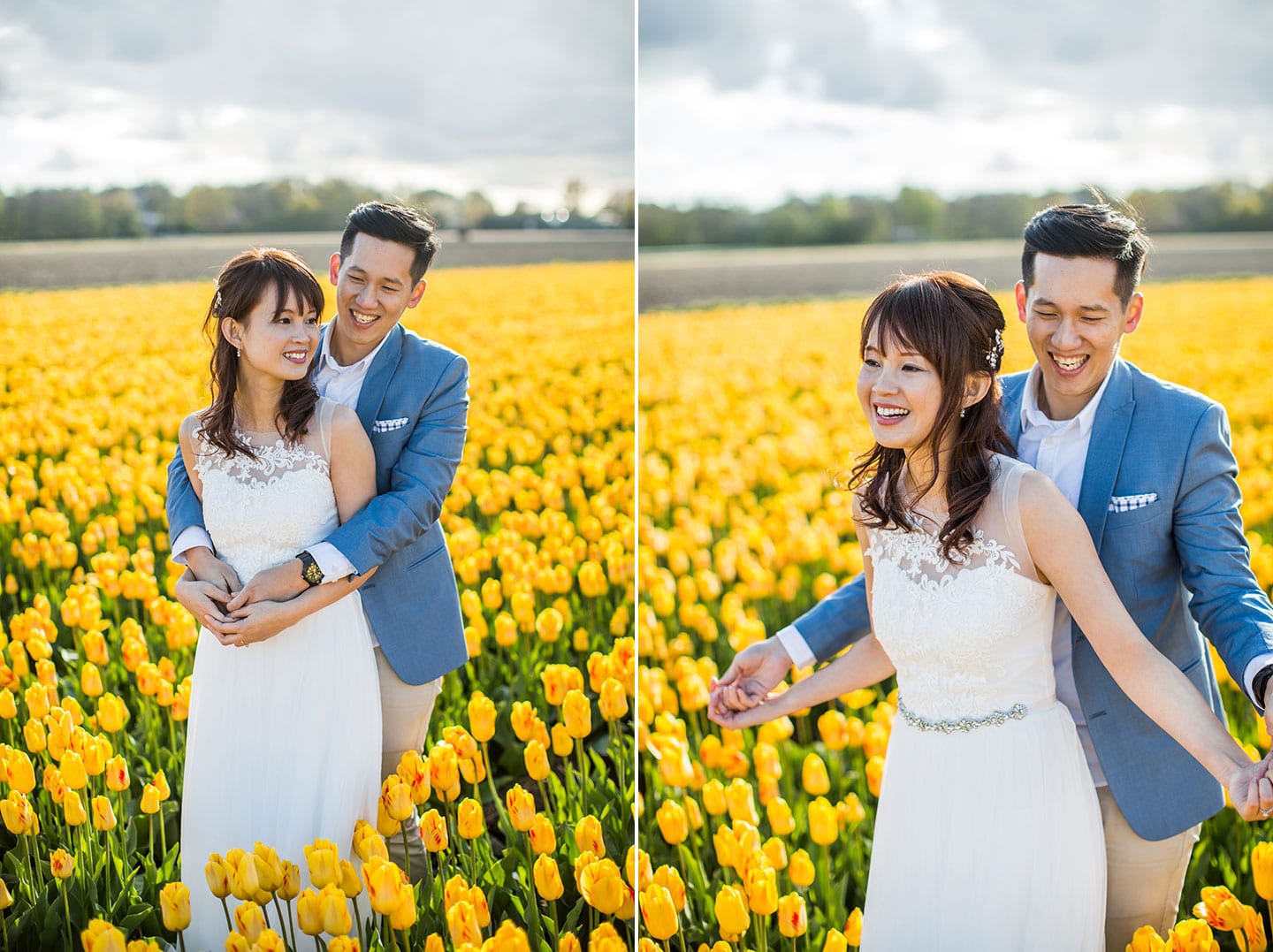 Tulip fields engagement shoot Netherlands