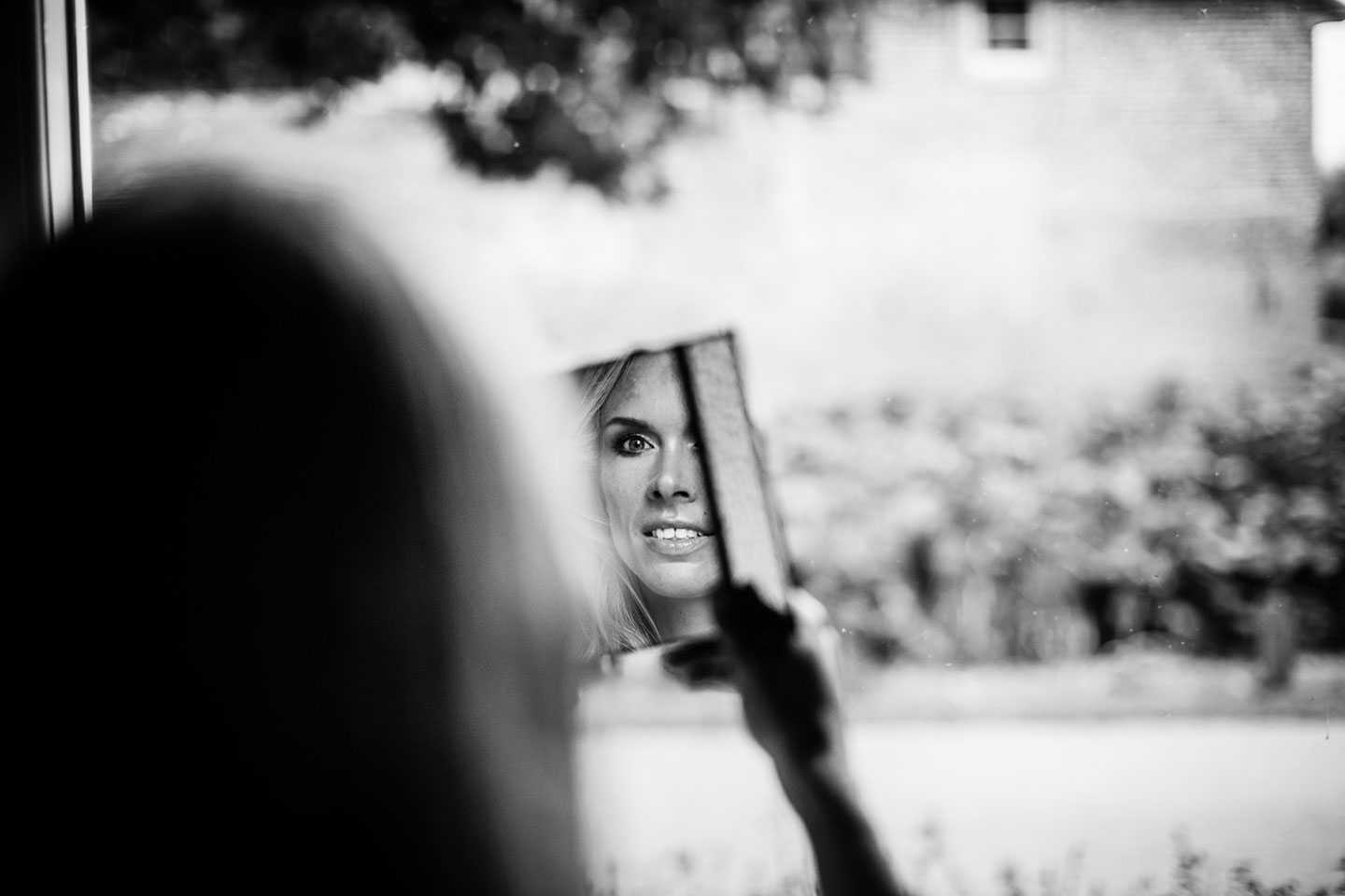 Bruidsfotografie zwart-wit Kasteel Tongelaar