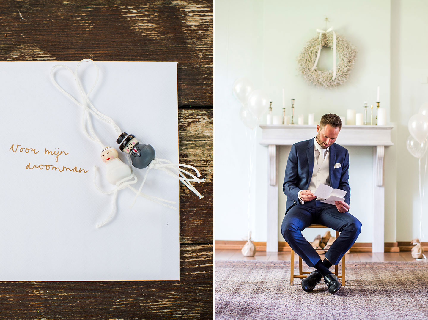 Love letter tijdens bruiloft bij Kasteel Tongelaar