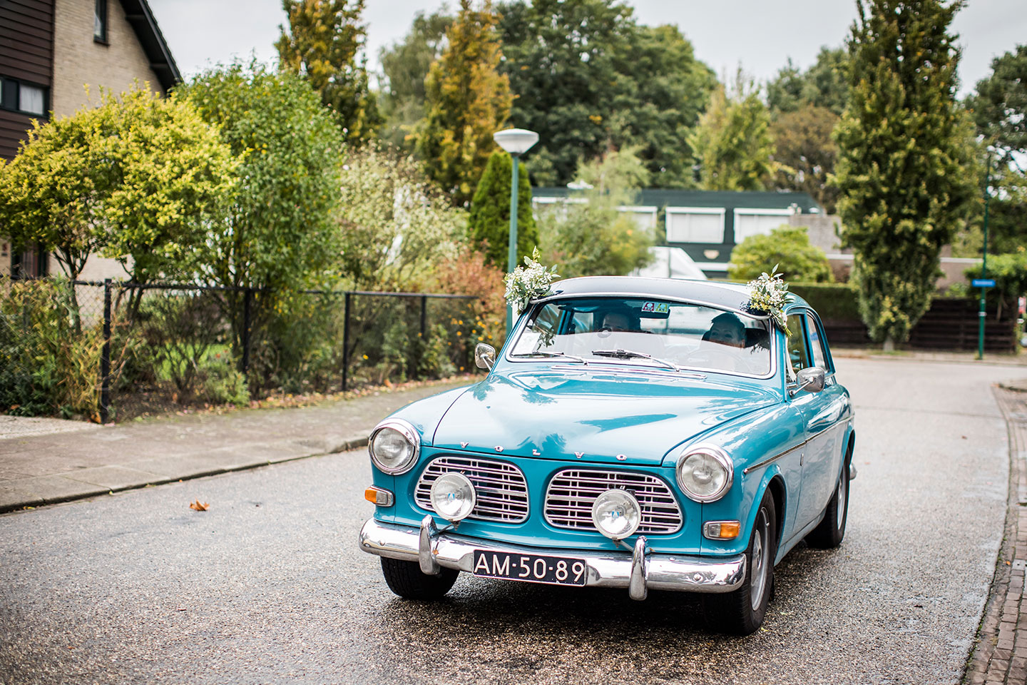 Vintage trouwauto bruiloft