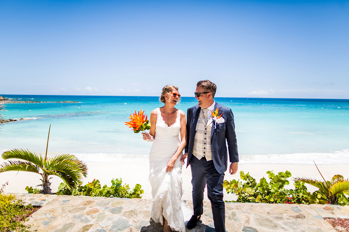 Beach wedding at St. Maarten beach