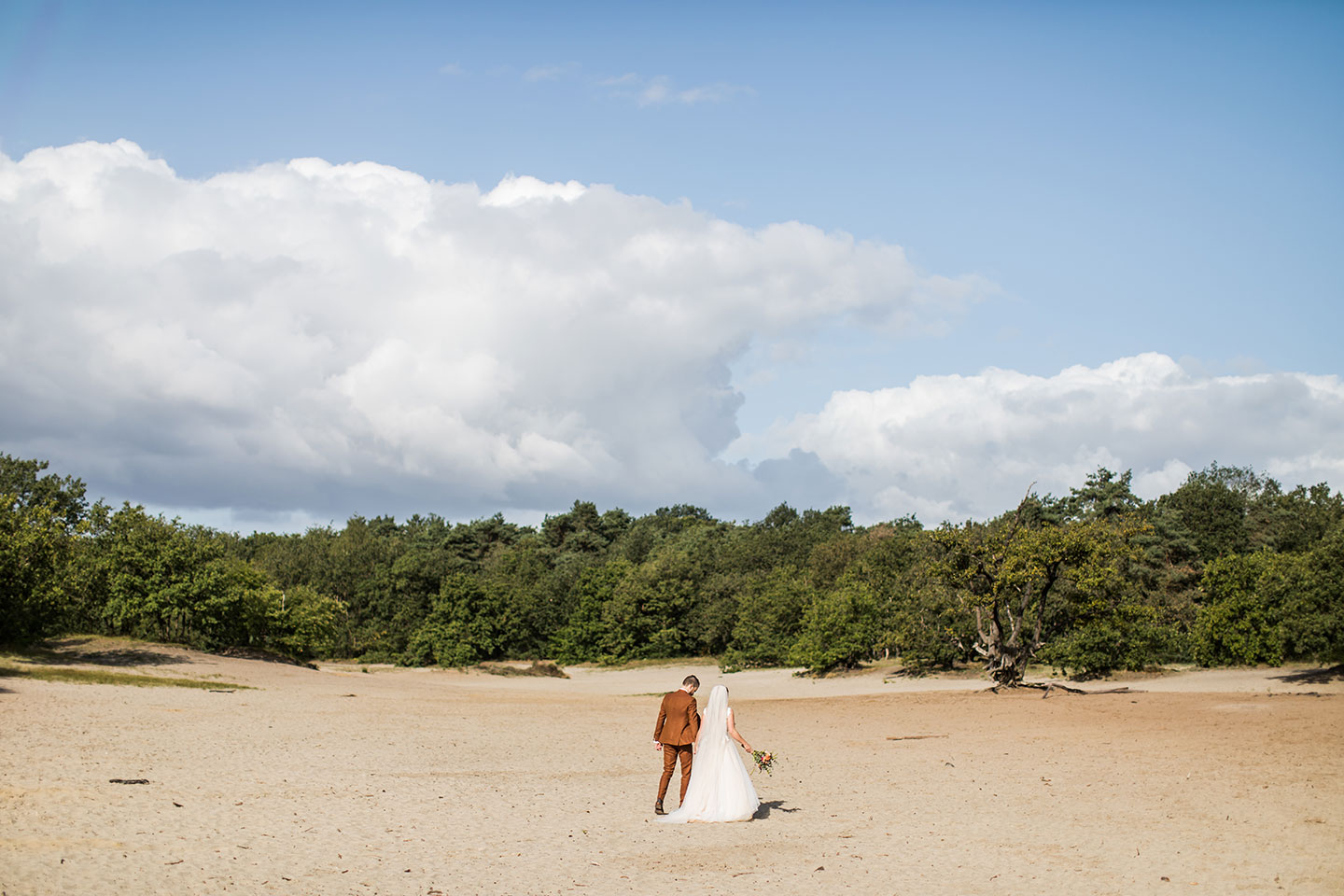 Bruidsreportage zandduinen
