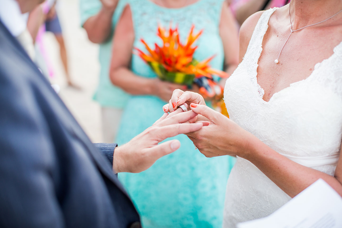 Getting married on the beach in the caribbean