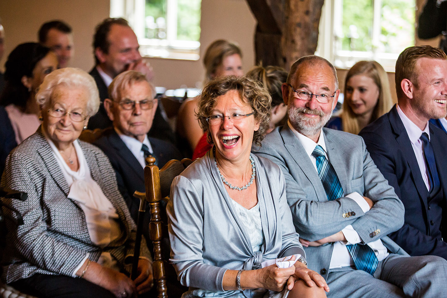 Daggasten tijdens een bruiloft bij Kasteel Tongelaar