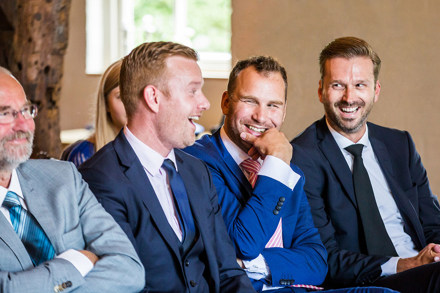 Gasten bij een bruiloft Kasteel Tongelaar