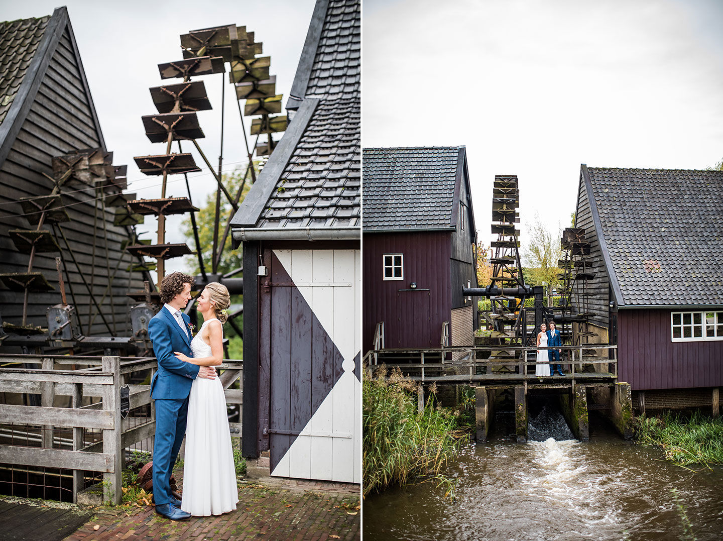Bruidsfotografie bij de Watermolen van Opwetten