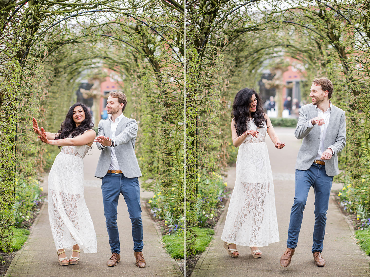 Proposal photoshoot at Keukenhof tulip gardens