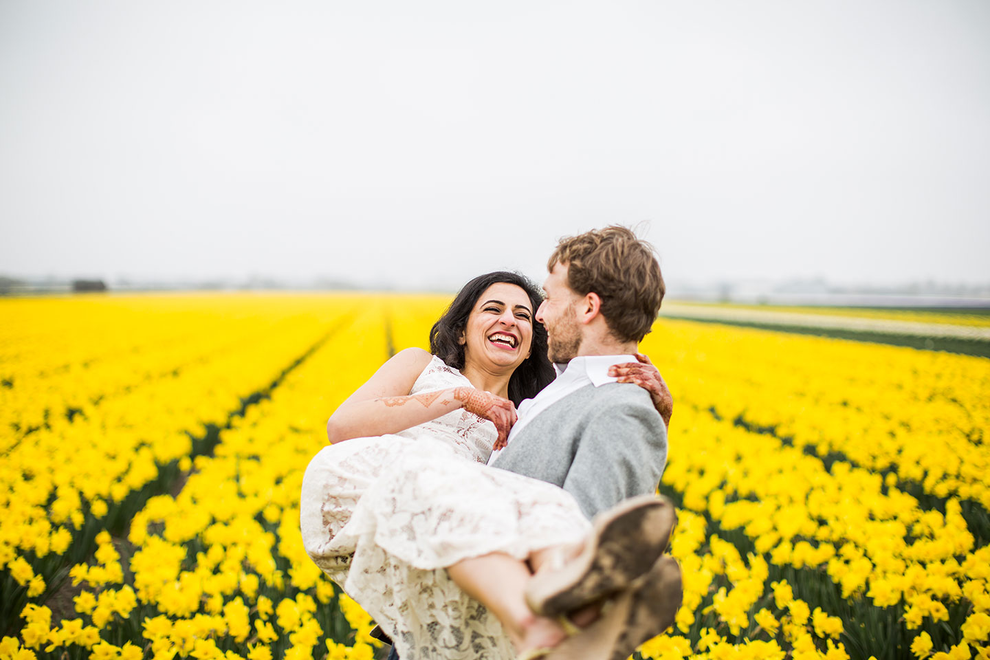 Prewedding Photoshoot Netherlands Flower fields
